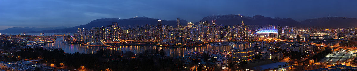 Vancouver from Fairview at Dusk