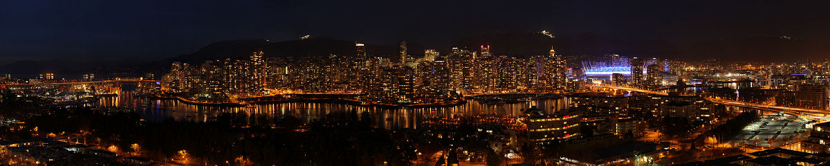 Vancouver from Fairview at Night
